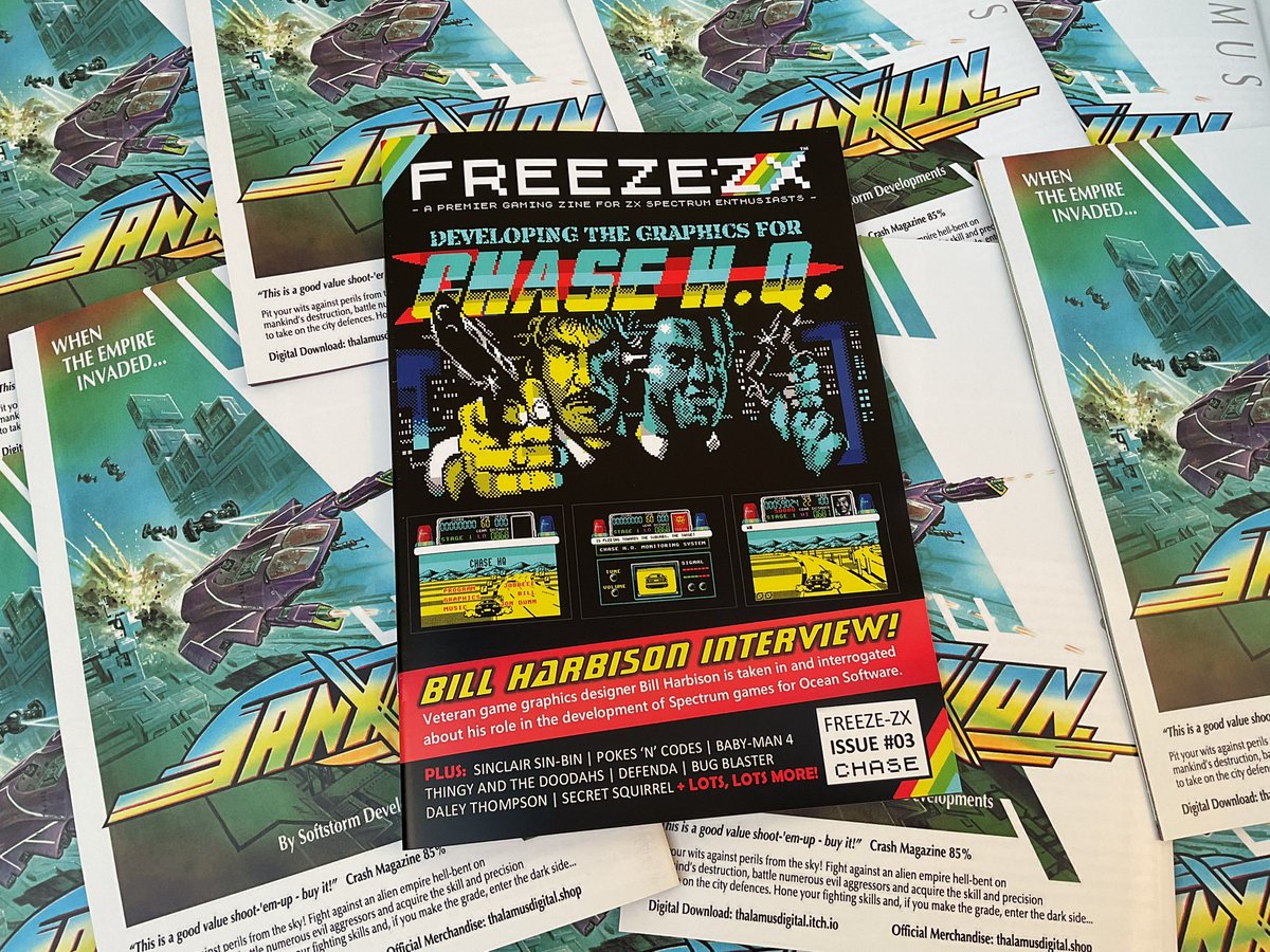 FREEZEZXUK's tweet image. FREEZE-ZX issue 03 is now available to buy from:
freeze64.com/freeze-zx-issu…
The issue includes a whole host of old and new #ZXspectrum content to enjoy. Stock is limited and so you’ll need to be quick to secure a copy.
#Speccy #Z80 #IndieGames #RetroGaming #RetroGames