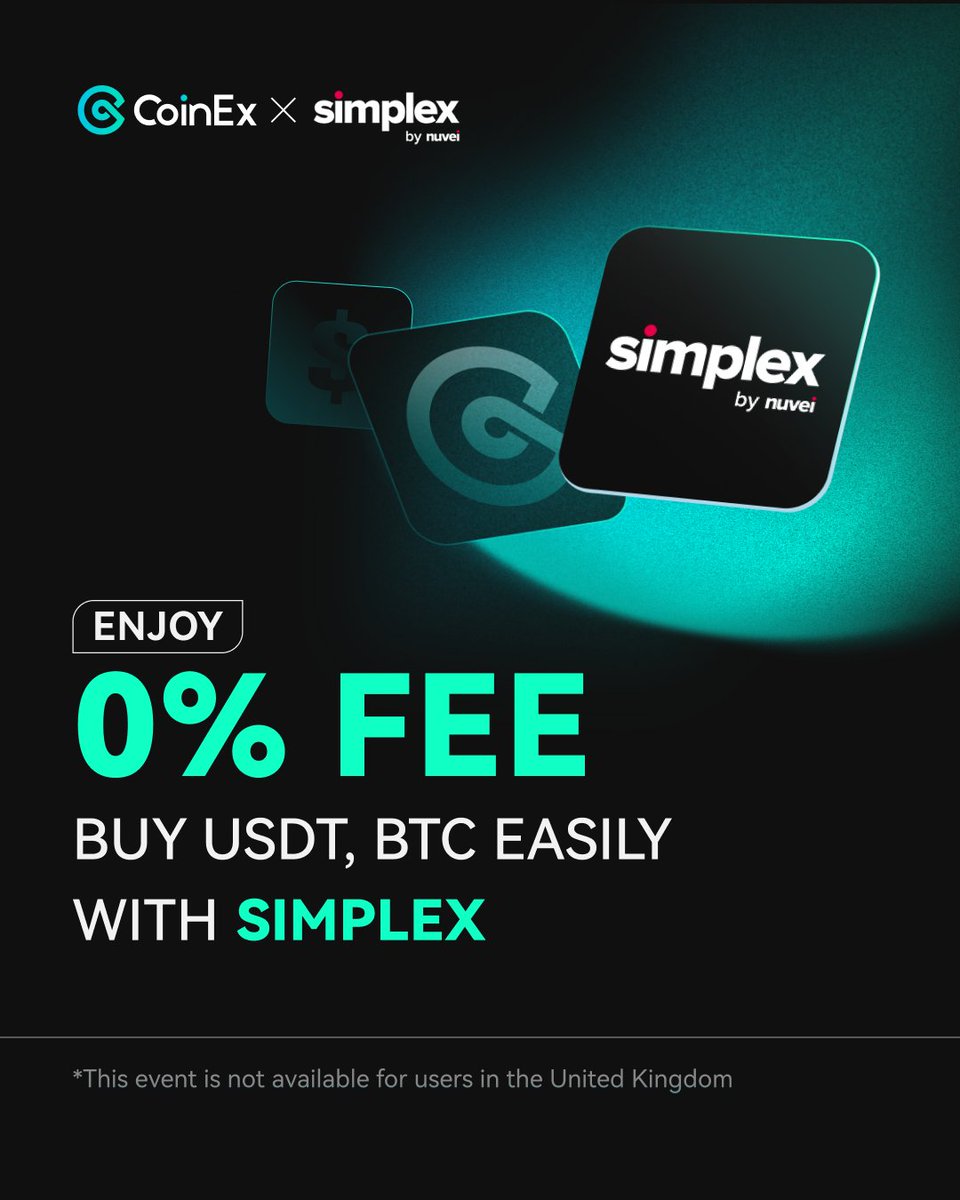 0% fees, anyone? 👀

✔  Define your limits
✔  Control your losses
✔  Stay consistent

From Apr 16 to May 13...
buy USDT, USDC, BTC &amp; ETH via <a href="/SimplexCC/">Simplex</a> on CoinEx with zero fees (UK excluded).

Learn more: coinex.com/en/announcemen…

Posted in collab with the CoinEx Creator