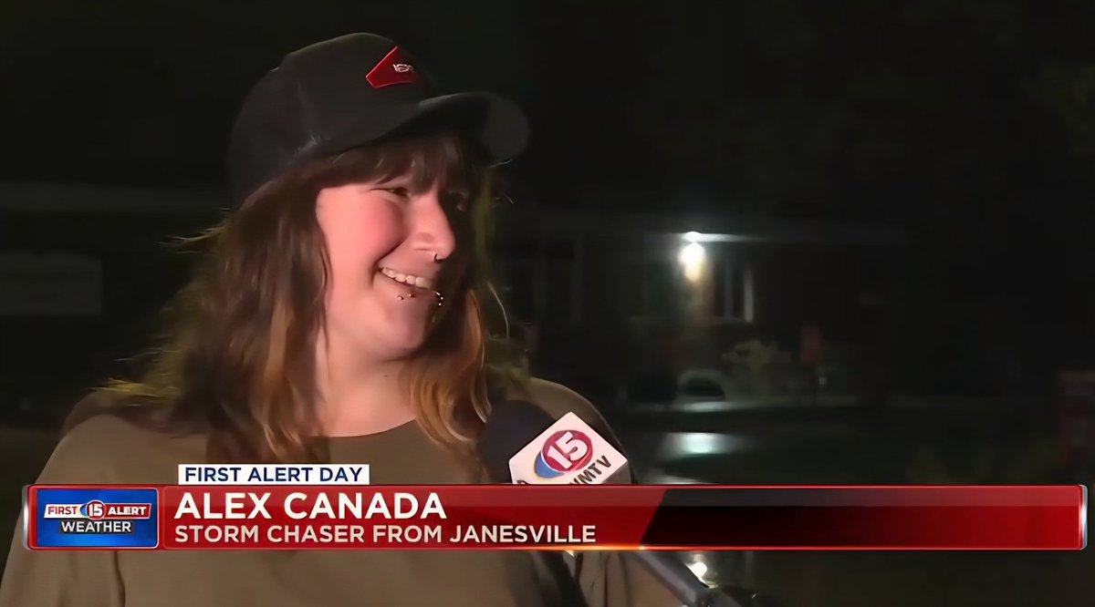 WxAlexc's tweet image. Guess who was on the news tonight 🤭🤭🤭 #wi #stormchaser #news #wx