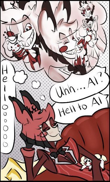 I think I’m done messing with this panel now. Allow me to present: Panel #7

I actually have more done but I’ma save to post later.

*Katie Killjoy and Tom Trench jazz hands*
🌈🦌💖✨Raaaaaatings✨💖🦌🌈

#charlastor #radiobelle #charliexalastor #alastorxcharlie #alacha