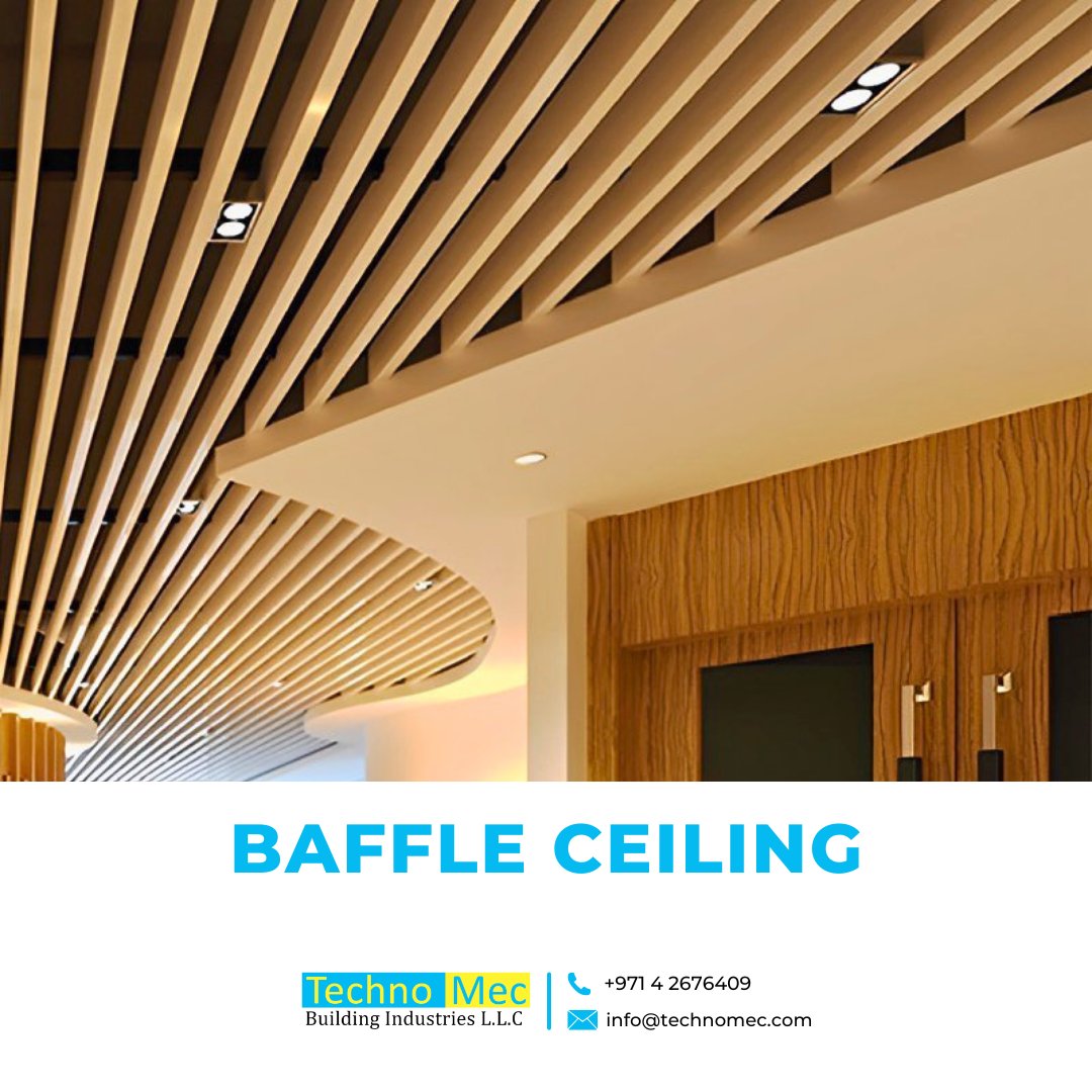 TechnomecL71390's tweet image. Baffle ceilings engineered to enhance acoustics, improve airflow &amp;amp; elevate the visual appeal of modern commercial spaces. 

technomec.com

.

#BaffleCeiling #CommercialInteriors #Ceilings #InteriorFitOut #UAEConstruction #Dubai #UAE