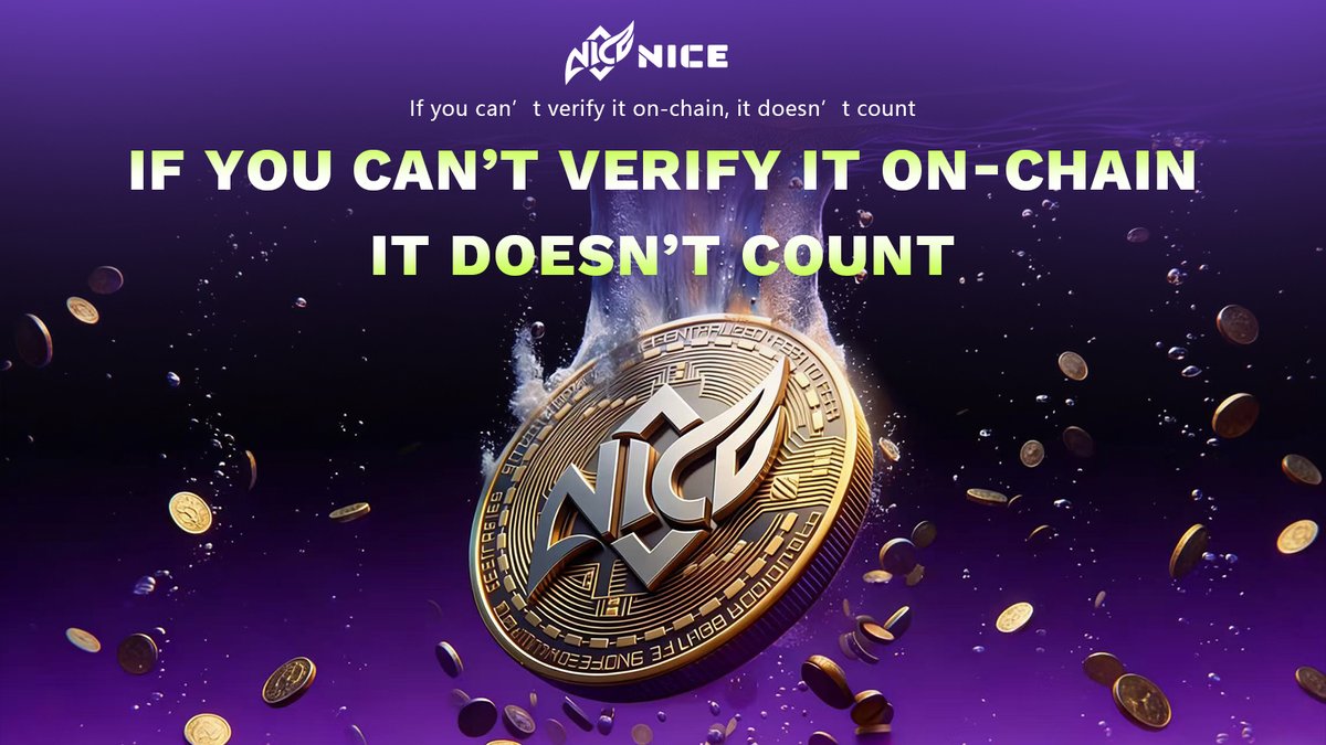 NICE_NicKSe's tweet image. If it can’t be verified on-chain, it doesn’t count. 🔍
NICE is built on transparency, proof, and real data — not narratives.
Trust the chain. Build with truth. 🚀
#NICE #Web3 #OnChain #DeFi #Transparency