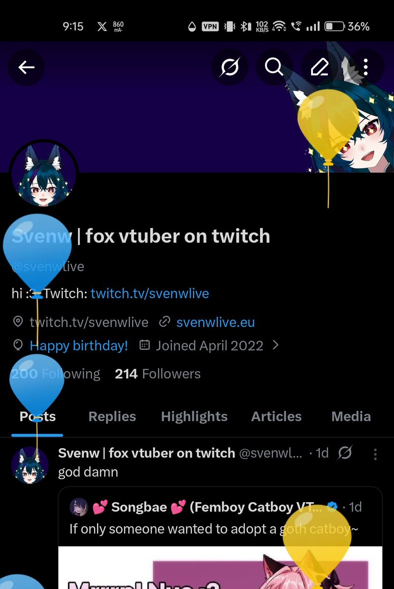 Svenw | fox vtuber on twitch tweet media