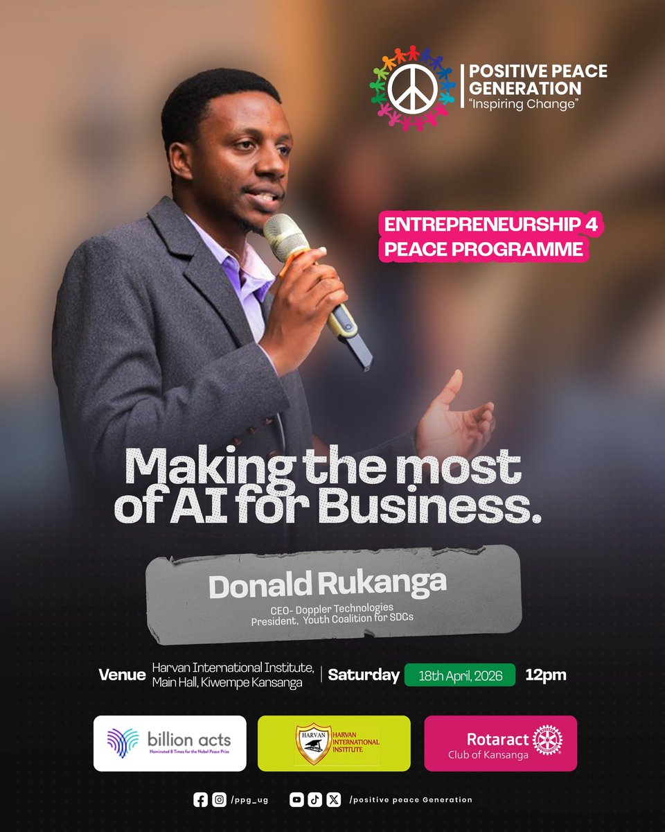 ppg_ug's tweet image. #YouthEntrepreneurship Programme 
Happening Now 

Themes
1.Making the Most of AI for Business  @donaldrukanga1
2. Business Leadership  by @BuaOscar1

Join us! Unlock your full potential while mastering how to use the edging technologies