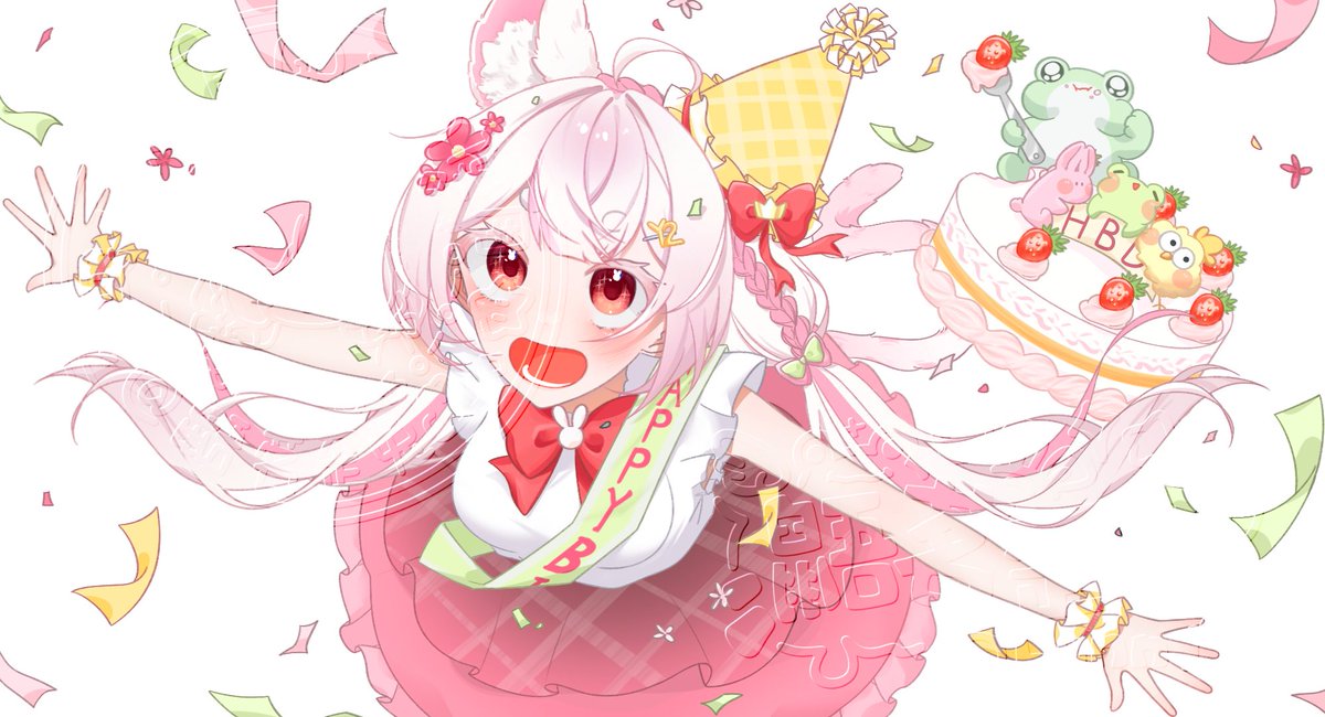 今天！是我！生日！
快祝我生日快樂！！
好開心能認識大家！
也謝謝大家的祝福～

生日周邊準備開賣啦！
下面這張就是生日圖呦！
(繪師下收)