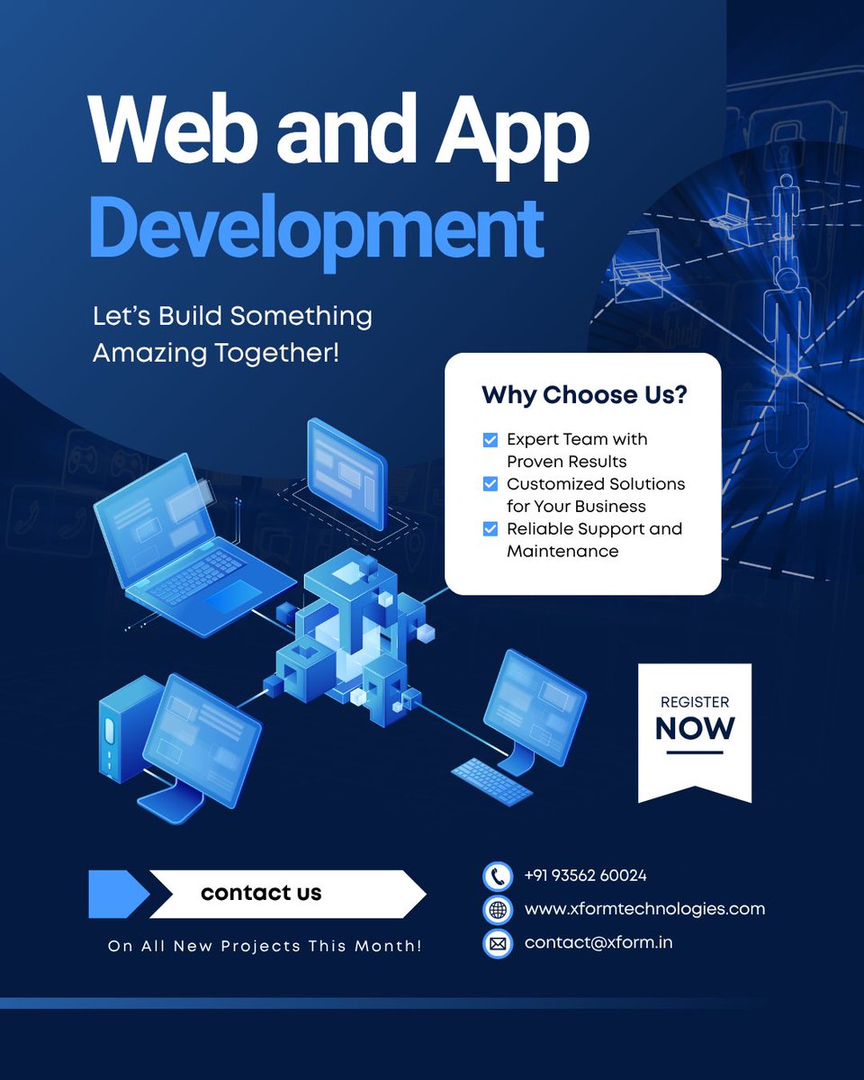 pravinj85712887's tweet image. 🌐📱 Web &amp;amp; Mobile App Development
🌐 xform.in
📩 contact@xform.in
📱 +91 93562 60024 | +91 98907 26453
Let’s build your smart digital ecosystem together! 

#webdevelopment
#appdevelopment
#mobileapp
#webdesign
#digitaltransformation
#softwaredevelopment