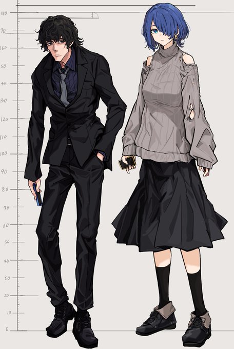 skebの2連立ち絵でした 