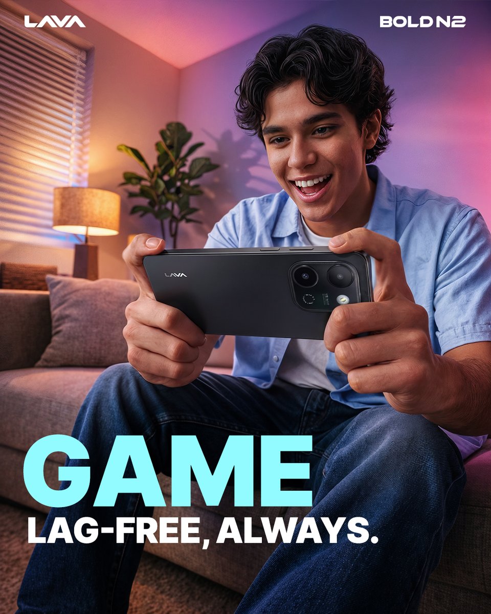 LavaMobile's tweet image. Don't let the lags ruin your gameplay.

Lava Bold N2. With a processor that keeps your playtime uninterrupted.

#BeFearlessBeBold #Lava #LavaMobiles