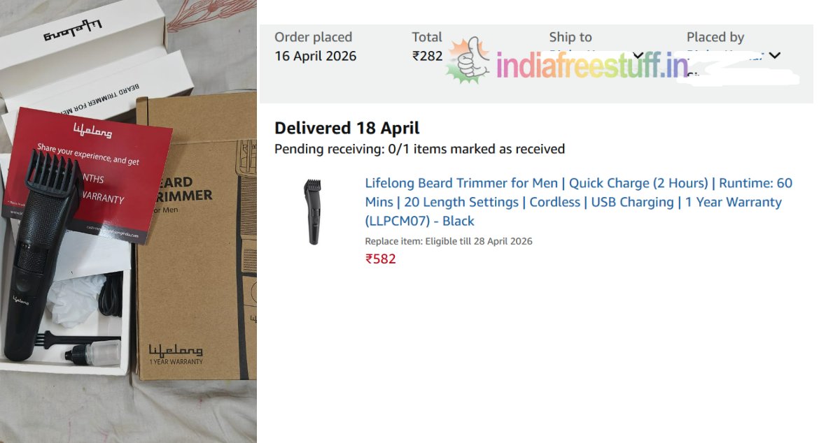 indiafreestuff's tweet image. 🔥 Lifelong Trimmer @ ₹282 ✂️

Delivered today &amp;amp; working great 💯
We posted this deal FIRST on our WhatsApp 🚀

Join now for fastest deals 👇
Don’t miss next loot 💥

 whatsapp.com/channel/0029Va…

#deals #amazonindia #pricedrop #lootoffer #onlineshopping #indiafreestuff