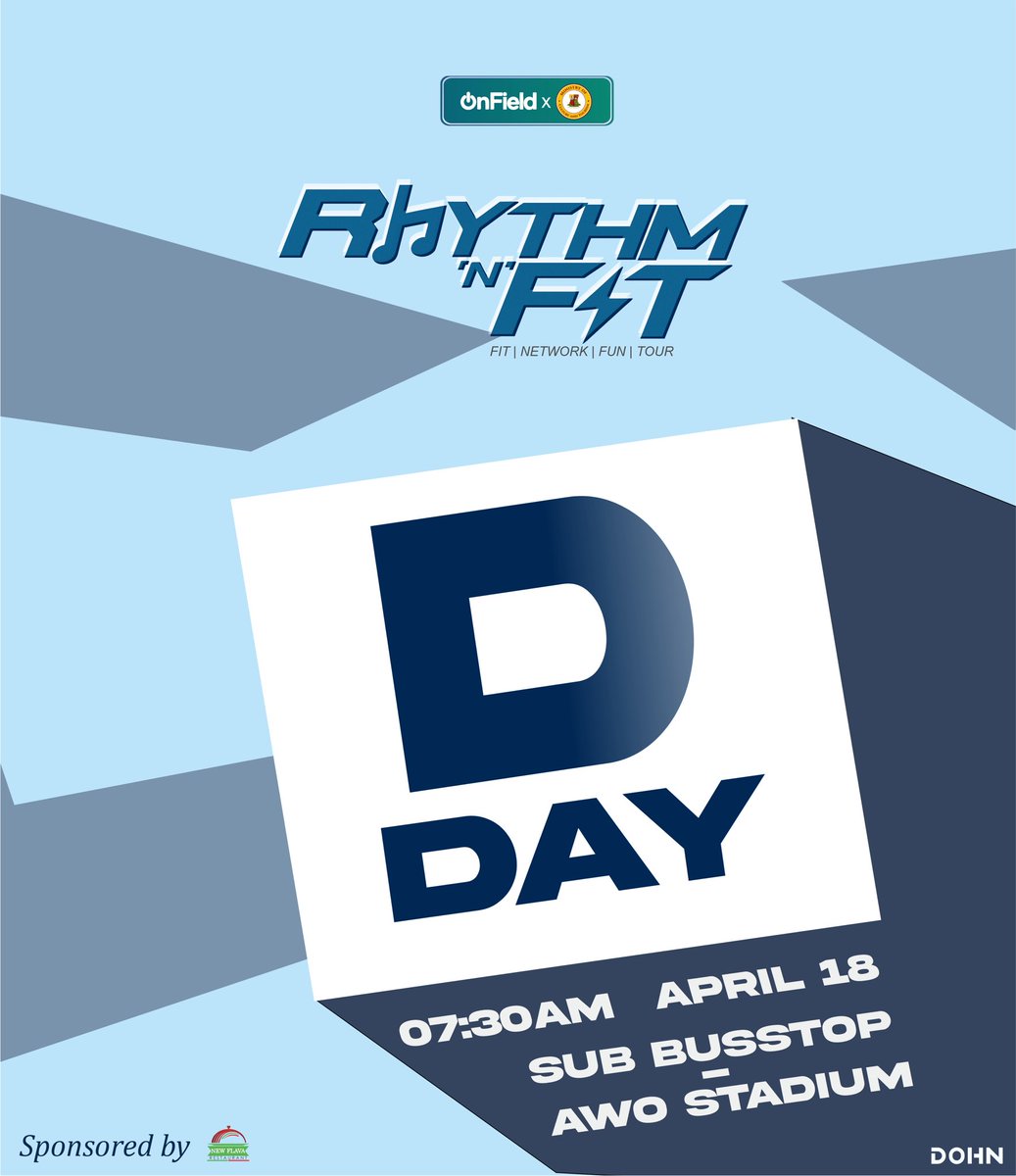 _onfield's tweet photo. Today’s the D-Day.

Rhythm and Fit 

Pull up massively ⚡

📍 Sub Bus Stop

⏰ 7:30AM

See you soon! https://t.co/Z16p10G7cZ