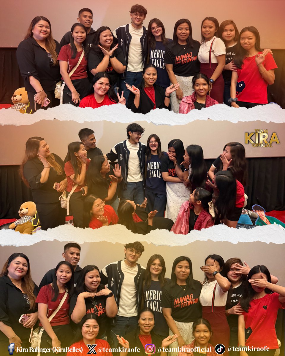 TeamKiraOFC's tweet photo. Handa ka bang tumingin... sa amazing event na ito? 👀🏆✨

What an unforgettable day of love, laughter, and cinematic suspense! A massive thank you to everyone who joined our KiraBelles X Koshy's collaboration to support Kira Balinger and Josh Ford for their movie Huwag Kang Titingin. 

From the moment we distributed the packed freebies featuring custom 'Onat' and 'Liza' items, snack boxes, and movie memorabilia 🎁✨ the energy was incredible! The full-house cinema was buzzing, and seeing everyone's reaction made all the hard work worth it.

A very special moment was presenting Kira and Josh with our Plaque of Recognition. 🏆 We wanted them to feel our deep appreciation for their captivating roles and their genuine smiles when receiving them was the best part of the day.

See you next time! 💛💙🩵 @joshfordempire @joshford321 @GMAPictures 

#KiraBalinger | Kira Balinger | @Kbalinger