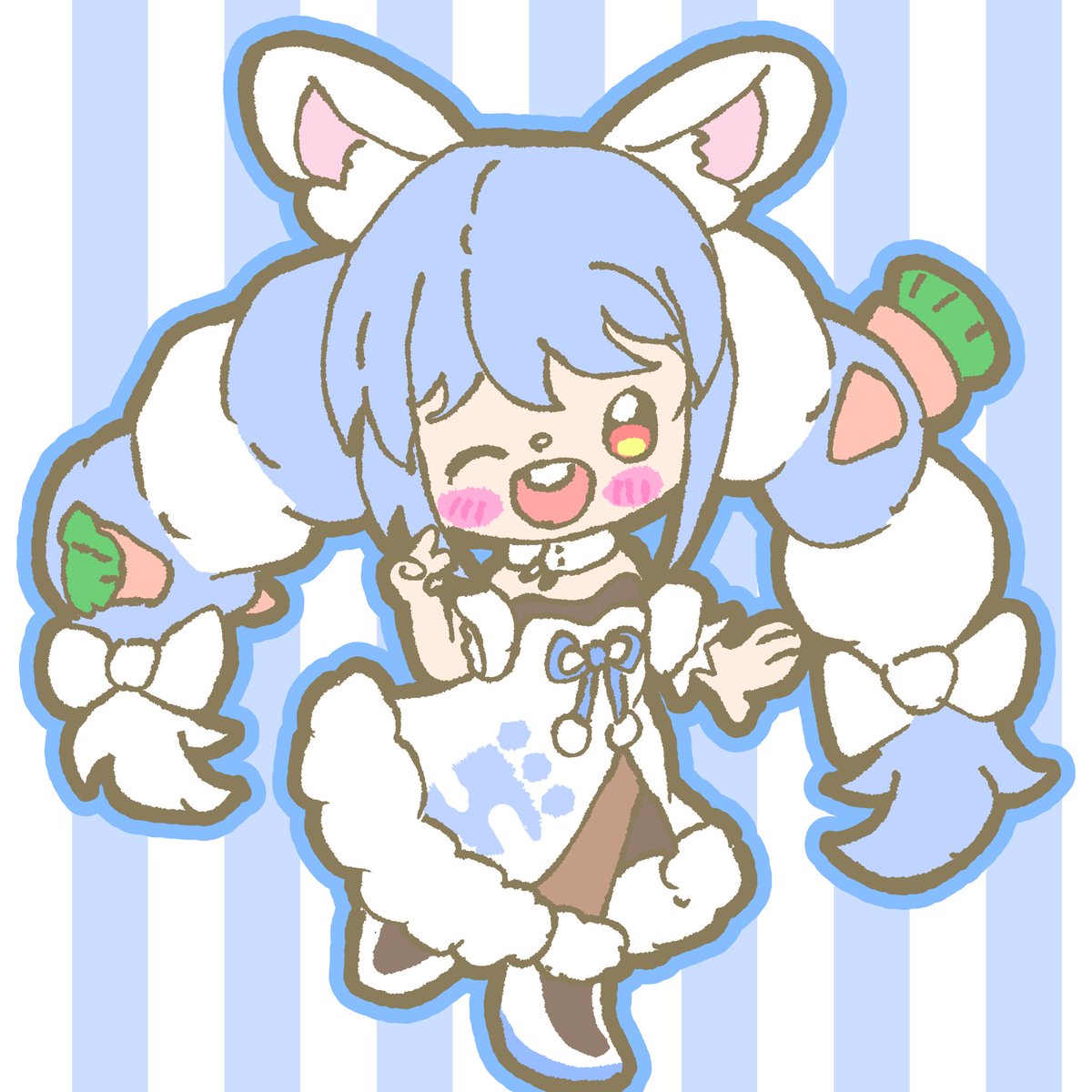 兎田ぺこら ,兎田ぺこら(通常) 「ぺこらちゃん #ぺこらーと #兎田ぺこら」|こた猫🐱 🎤🎨3/10~/16colorful＆dreamy原宿デザインフェスタギャラリーのイラスト