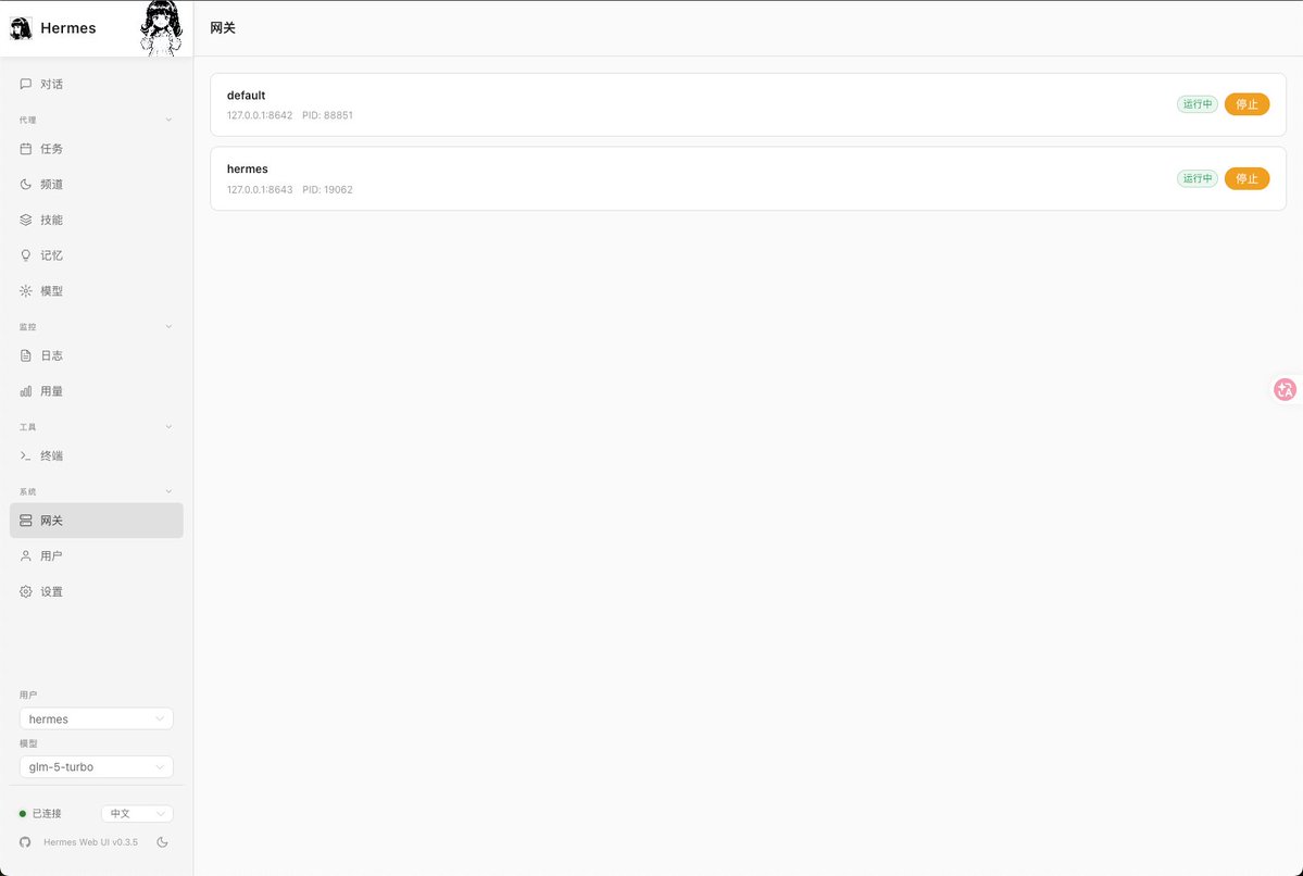 lumao_2026's tweet image. 今日版本更新：
多agent网关后台常驻，这是真多agent共存了
也多谢贡献者提交多pr
也希望官方能支持api_server的上下文压缩
也希望各位有兴趣的开发者可以多多提交pr，毕竟我自己一个人肯定没办法做出完美的产品
下个阶段想出个多agent协作的chat
#hermes #agent
@NousResearch
@Teknium