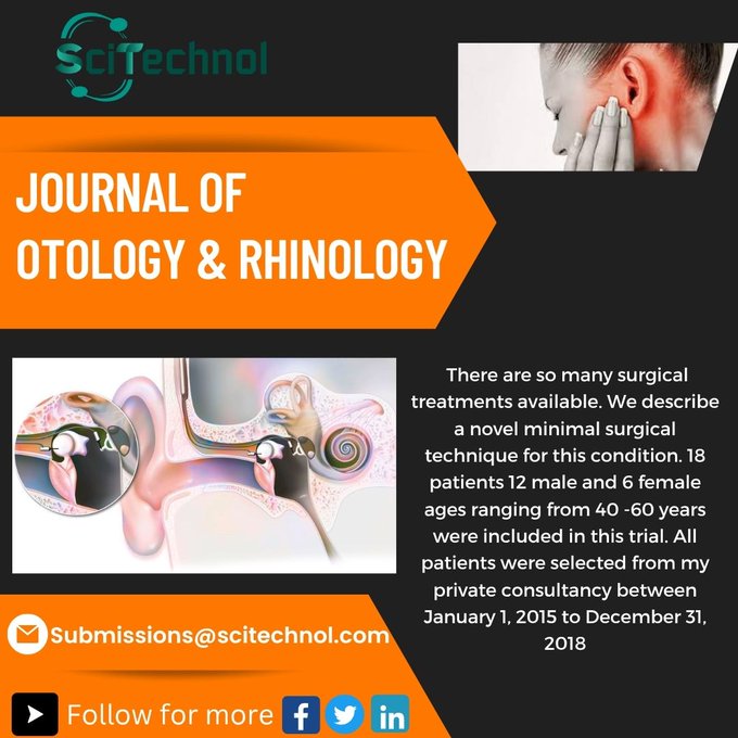 scitechnol3's tweet image. Researchers are invited to submit their otology and rhinology research to the Journal of Otology &amp;amp; Rhinology for publication. scitechnol.com/instructionsfo… 
#CallForPapers #ResearchOpportunity #AcademicJournal