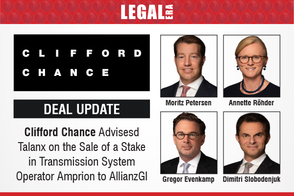 LegalEraGlobal's tweet image. Clifford Chance Advised Talanx On The Sale Of A Stake In Transmission System Operator Amprion To AllianzGI

Link to read full News: legaleraonline.com/global/deal-st…

#LegalEra #LegalUpdates #CliffordChance #Talanx #AllianzGI #Amprion #Energy #Infrastructure
