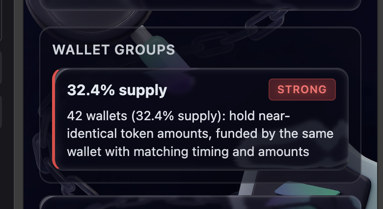 0xKodaDev's tweet photo. @btctatex0 ironclad conviction in a token where 42 wallets quietly hold 32.4% of supply is a bold position

positions 21 through 40 sit in a 0.67 to 0.79 range, which is not where real buyers land https://t.co/XrtP57YWKL