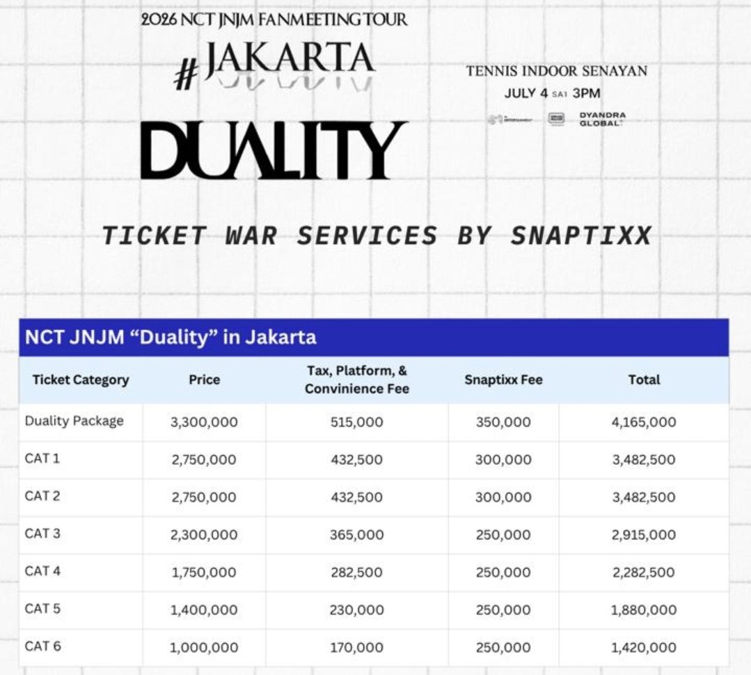 meahaneul's tweet photo. WTS NCT JNJM DUALITY IN JAKARTA
JASA WAR TIKET - GENSALES
Bisa chat chat dulu

NCTzen, siap ketemu bias kamu? 💚✨
SNAPTixx siap bantu kamu dapetin tiket
NCT JNJM – Duality Jakarta 🎟️
Kamu nggak perlu stress war lagi 😭
Serahin ke kami aja, dari fans untuk fans 💖 https://t.co/hb4jnGo73b