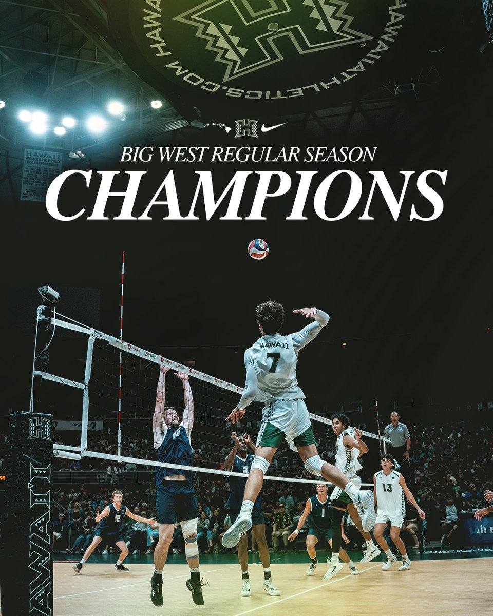 HawaiiMensVB's tweet image. Big West's Best 🏆

#WarriorBall26 x #GoBows