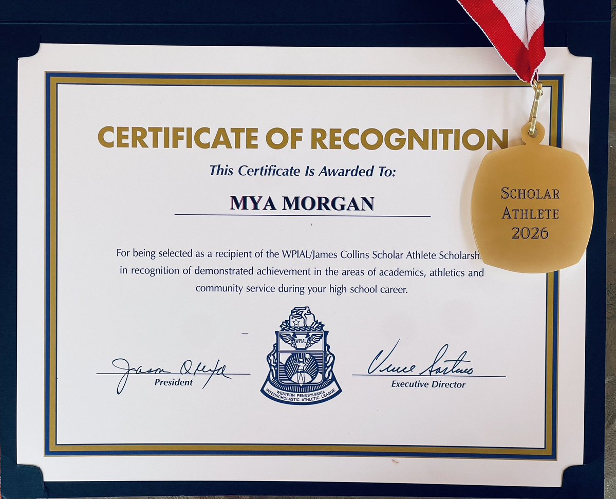 Thank you <a href="/wpial7/">WPIAL</a> 
Honored to receive my WPIAL/James Collins Scholar-Athlete award today.
❤️🖤❤️🖤