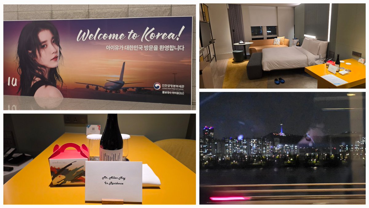 AllenMoy's tweet photo. After an 11+ hour flight from Seattle and another hour-long limousine bus ride, we have arrived in Seoul, South Korea, where we will start our stay at the luxurious Andaz in Gangnam 🇰🇷🇰🇷 https://t.co/nku4NRh8kW