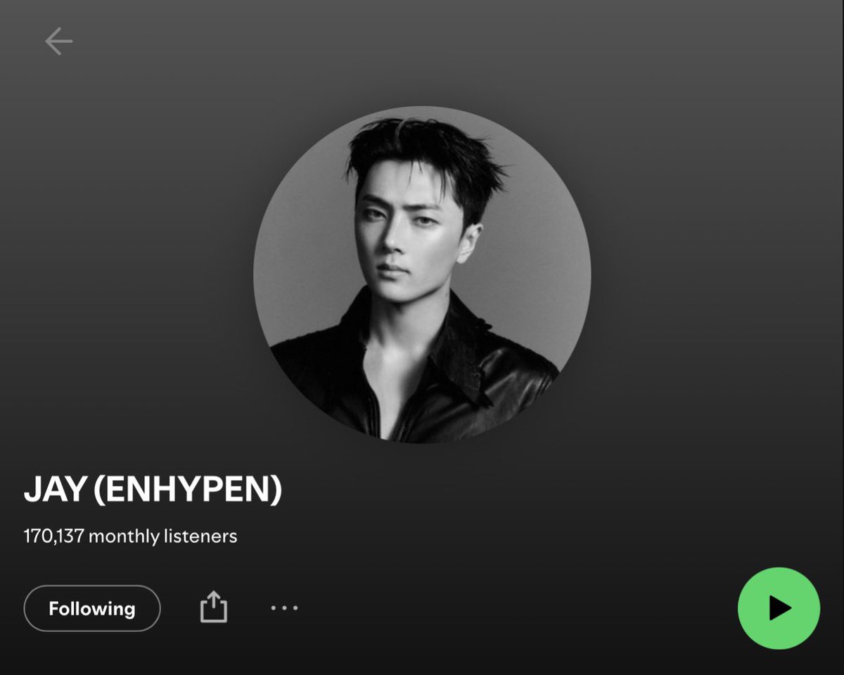 ENJAYVERSE's tweet image. [📱] SPOTIFY • 260418

ENHYPEN JAY’s Spotify profile picture has been updated! 🐈‍⬛

☑️ Follow Jay’s Spotify Profile
🖇️   open.spotify.com/artist/1dxyDek…

#JAY #ジェイ #제이 #ENHYPEN_JAY
#엔하이픈_제이 #ENHYPEN #엔하이픈
@ENHYPEN @ENHYPEN_members