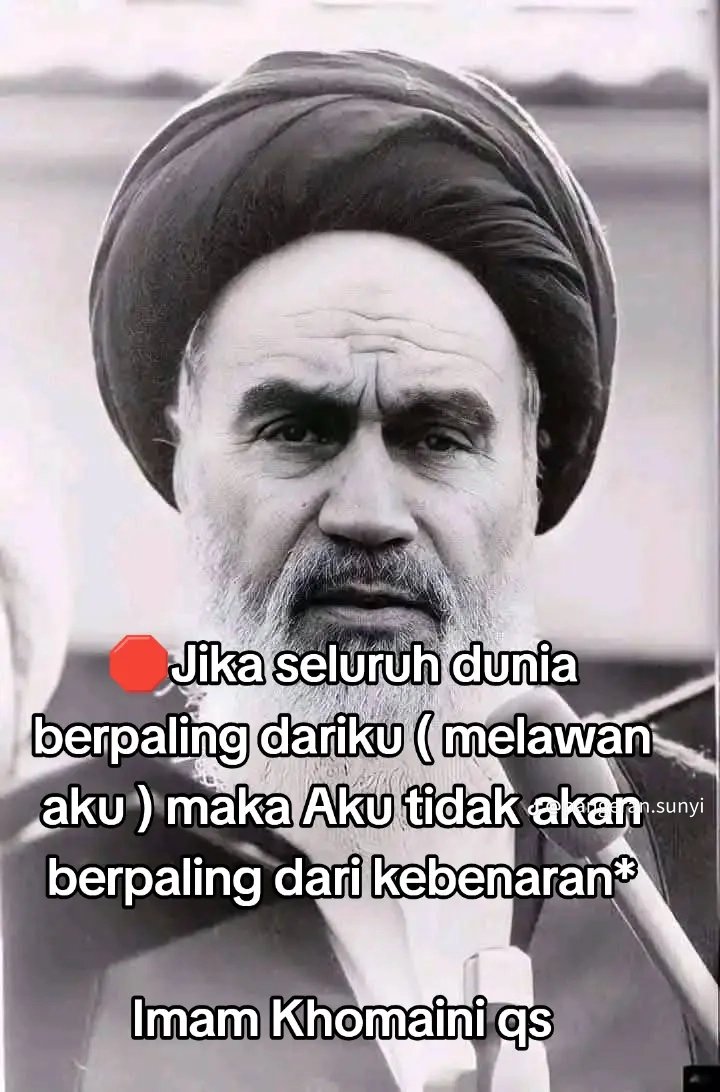 wahhabicc_jabar's tweet photo. Segala yg warga dunia saksikan di Iran, adalah hasil karya dari pria agung ini yang pernah berkata:

'Kekalahan adalah bagi mereka yang menjadikan dunia sebagai akhir cita-citanya. Adapun orang yang terhubung dengan Allah, maka ia tidak akan terkalahkan.' https://t.co/xfgfArddgd