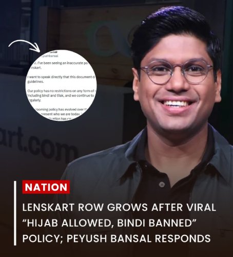 Anti-Hindu Lenskart : ‘लेंसकार्ट’ के कर्मचारियों को हिजाब पहनने की अनुमति परंतु कुमकुम-बिंदी लगाने पर प्रतिबंध ।

हिन्दुओं के साथ किया जानेवाला भेदभाव कर्मचारियों के परिचय के प्रमाणपत्रों से उजागर हुआ ।
#Boycott_Lenskart
 Hinduphobic Lenskart