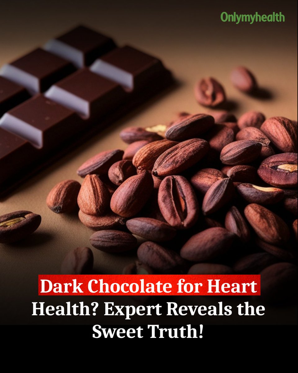 onlymyhealth's tweet image. Is Dark Chocolate Good for Your Heart? ❤️
Yes—but only in moderation!Rich in flavonoids, it may support blood flow &amp;amp; lower BP.
⚠️ Too much = sugar, weight gain &amp;amp; risks✅ Limit: 20–30g/day
✅ Choose 70%+ cocoa#HeartHealth #DarkChocolate #HealthyEating