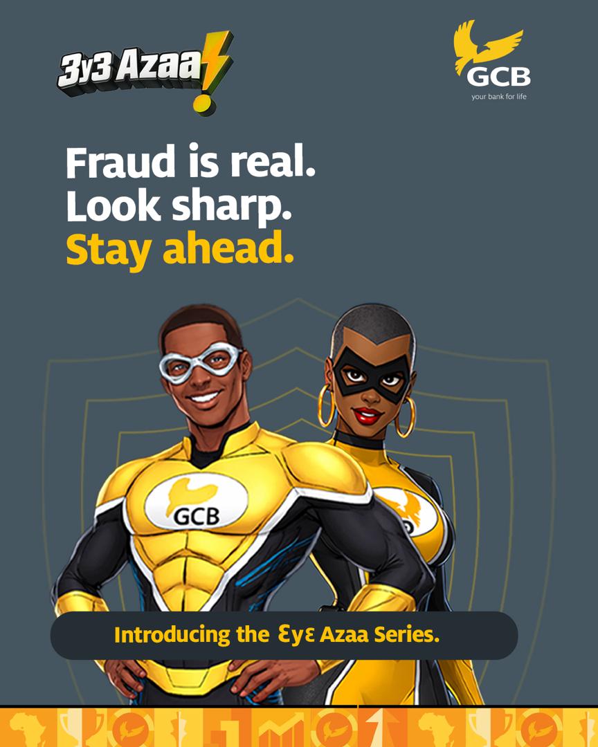 GCBBankPLC's tweet image. Introducing the 3y3 Azaa Series
Here, we expose the schemes scammers use, so you can stay one step ahead.

Stay sharp. Stay alert. Stay protected with the Eye Azaa Series from GCB. Because when it comes to your money, vigilance is everything.

#EyeAzaa #FraudAwareness #StayAhead