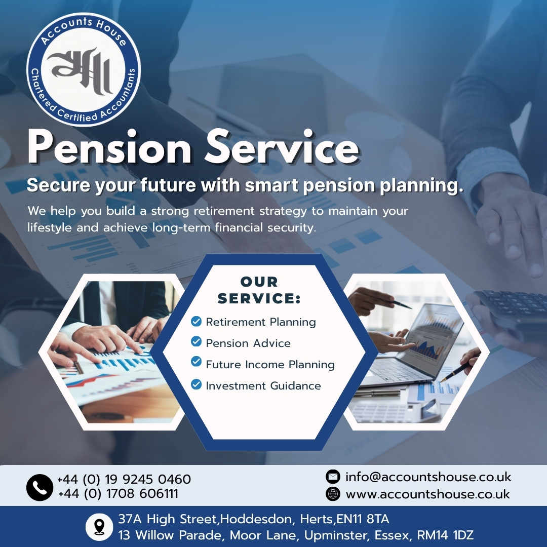 AccountsHouse's tweet image. Planning for retirement starts with the right strategy.
Build long-term security and protect your future with expert pension advice.

Contact us today.

#PensionPlanning #RetirementPlanning #UKFinance #PensionAdvice