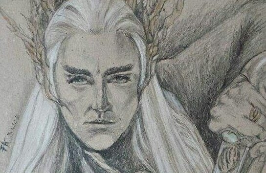 fire_flamebird's tweet photo. I miss the Elvenking so much 
#Thranduil #LOTR #thehobbit #hauntforgollum #fanart  I did this drawing about ten years ago https://t.co/8UCpHbVXcY