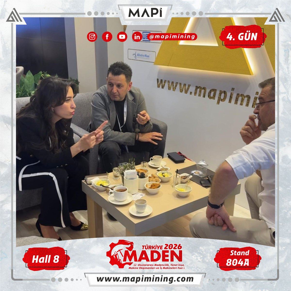 mapimining's tweet image. TÜYAP Madencilik Fuarı’ndan öne çıkan son anlar. 4. Gün
Kurulan temasları somut projelere dönüştürmek üzere çalışmalarımız sürüyor.

Final highlights from TÜYAP Mining Exhibition. Day 4
We are now focused on turning these engagements into concrete projects.

#mapi #mapimining