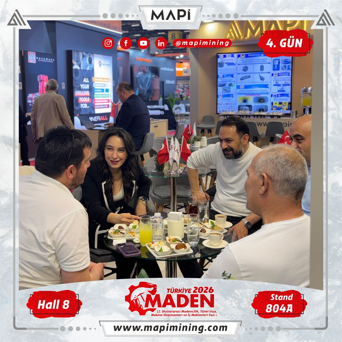 mapimining's tweet image. TÜYAP Madencilik Fuarı’ndan öne çıkan son anlar. 4. Gün
Kurulan temasları somut projelere dönüştürmek üzere çalışmalarımız sürüyor.

Final highlights from TÜYAP Mining Exhibition. Day 4
We are now focused on turning these engagements into concrete projects.

#mapi #mapimining