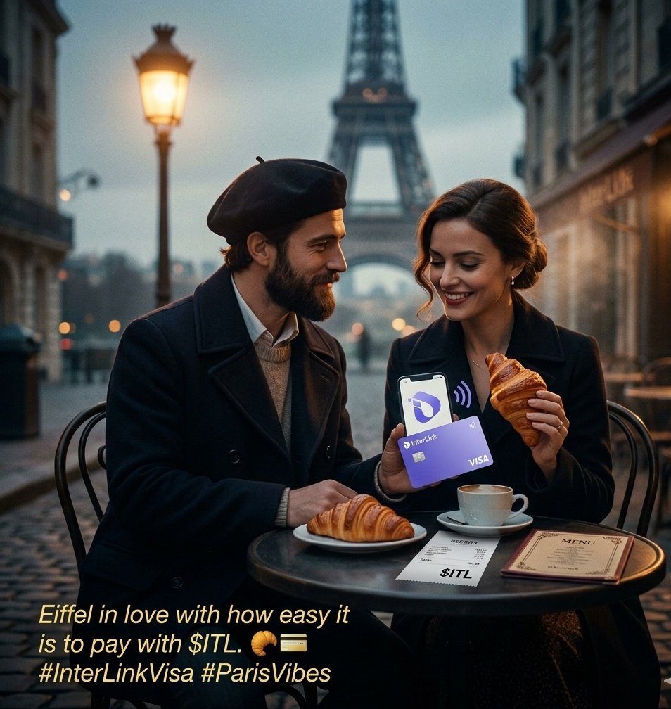 BhaskarSaiKuma2's tweet image. Effortlessly tapping into the city of love with $ITL. 💳✈️
#INTERLINK #ITLG #ITL 
@C_Interlinklabs @chakri_prince11 @Digitalgold1979 @reina_itl @tanisainterlink @inter_link @kv_interlink