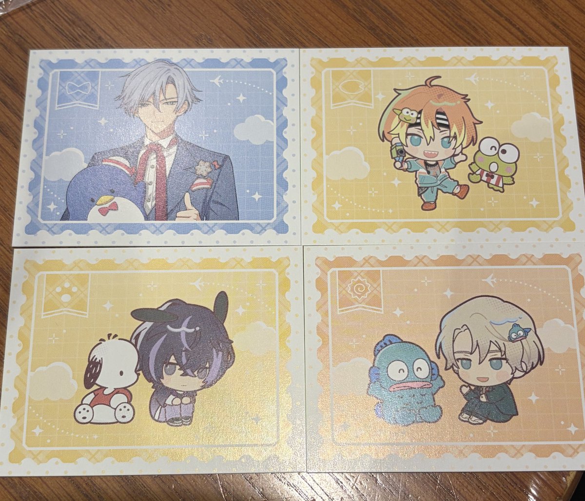 p_pe096830's tweet photo. 【交換】18TRIP エイトリ サンリオ アニメイト 特典

求）糖衣（等身・SD）、琉衣
譲）雪風（等身）、あく太、季肋、來人

横浜周辺での手渡し交換優先、郵送も検討いたします。
等身は等身同士の交換希望です。
検索よりお気軽にお声がけください。 https://t.co/xrfvVoMCxR