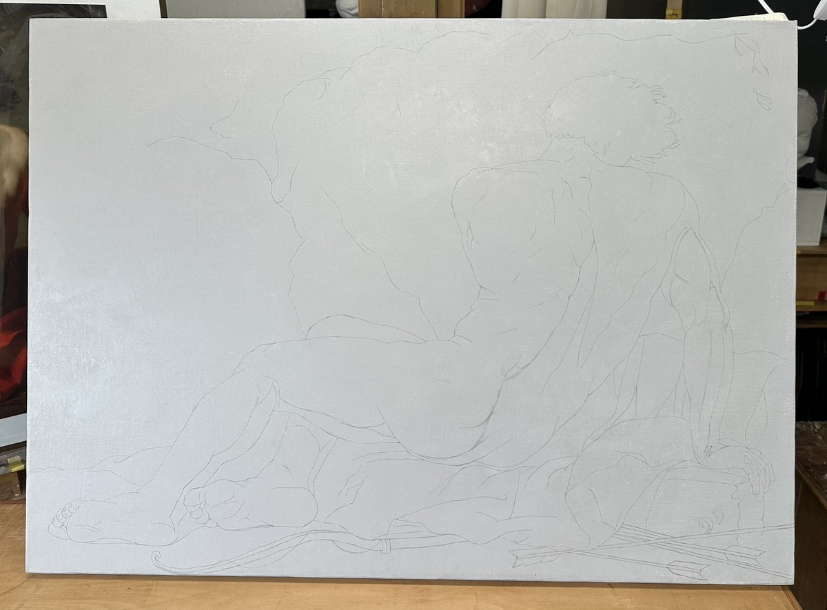 ダビッドの模写 2日目