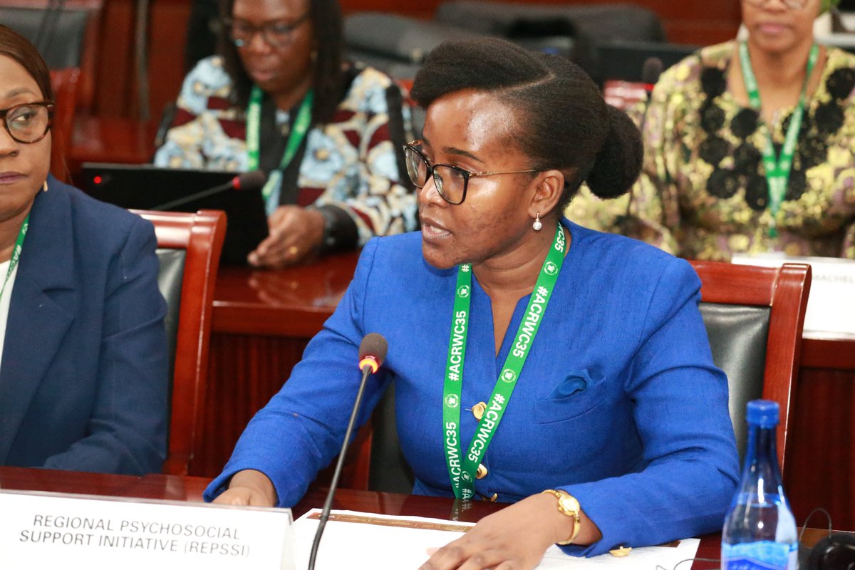 acerwc's tweet photo. It should be noted that holistic healing will not be without healing the silent psychological and emotional wounds of children affected by armed conflict. REPSSI therefore calls for the prioritization of MHPSS services for children affected by conflict."

#REPSSI  at #ACERWC47 https://t.co/kG3qDD13Wg