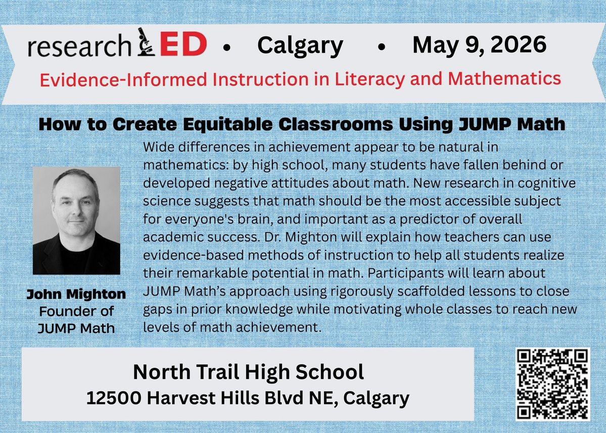 researchEDCan's tweet image. We've Got Mathematics and STEM Covered!  Join Us at #researchEDCalgary (Sat May 9 at North Trail HS ) for @johnmighton @rastokke and the #STEMInnovation Team, Dean Kokonas &amp;amp; Morgan  Andrew. The stars and planets are aligned and we're Alberta Bound. #ABed #ABpoli #cdned #ABMath