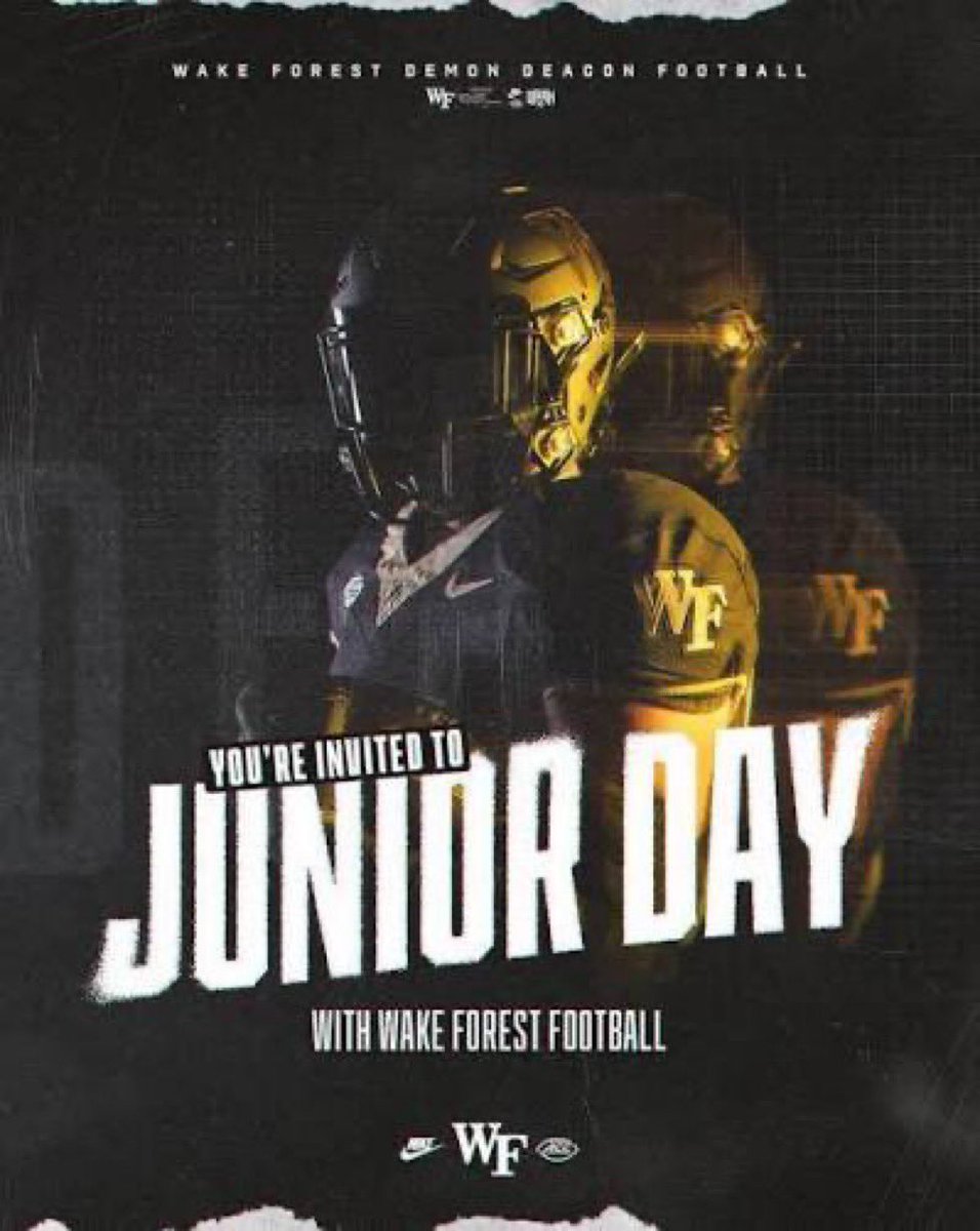 I will be <a href="/WakeFB/">Wake Forest Football</a> today 
#GoDeacs🎩 <a href="/Adam_Pilapil/">Coach AP</a> <a href="/CoachDickert/">Jake Dickert</a> <a href="/Co_Jackson21/">Chevis Jackson</a> <a href="/ScottieHazelton/">Scottie Hazelton</a> <a href="/tbarragan5/">Tyler Barragan</a> <a href="/RSchlaeg_GM/">Rob Schlaeger</a> <a href="/tygatson/">Ty Gatson</a> <a href="/CoachDJmayo/">Mayo</a> <a href="/Coach_Smush/">Sean Washington</a> <a href="/Coach_Monte100/">🏁Mont🏁</a> <a href="/Mr_KStark1/">Coach Starkey, Kristopher</a> <a href="/H2_Recruiting/">Hasani (H2) | Football Recruiting</a> <a href="/H2Athletes/">H2 Athletes</a> #PBD