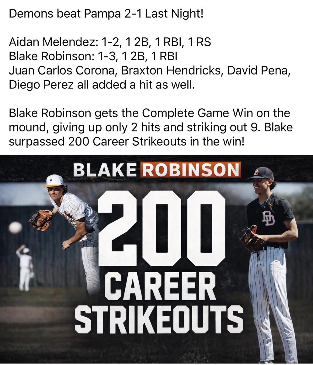 DUMAS DEMON BASEBALL tweet media