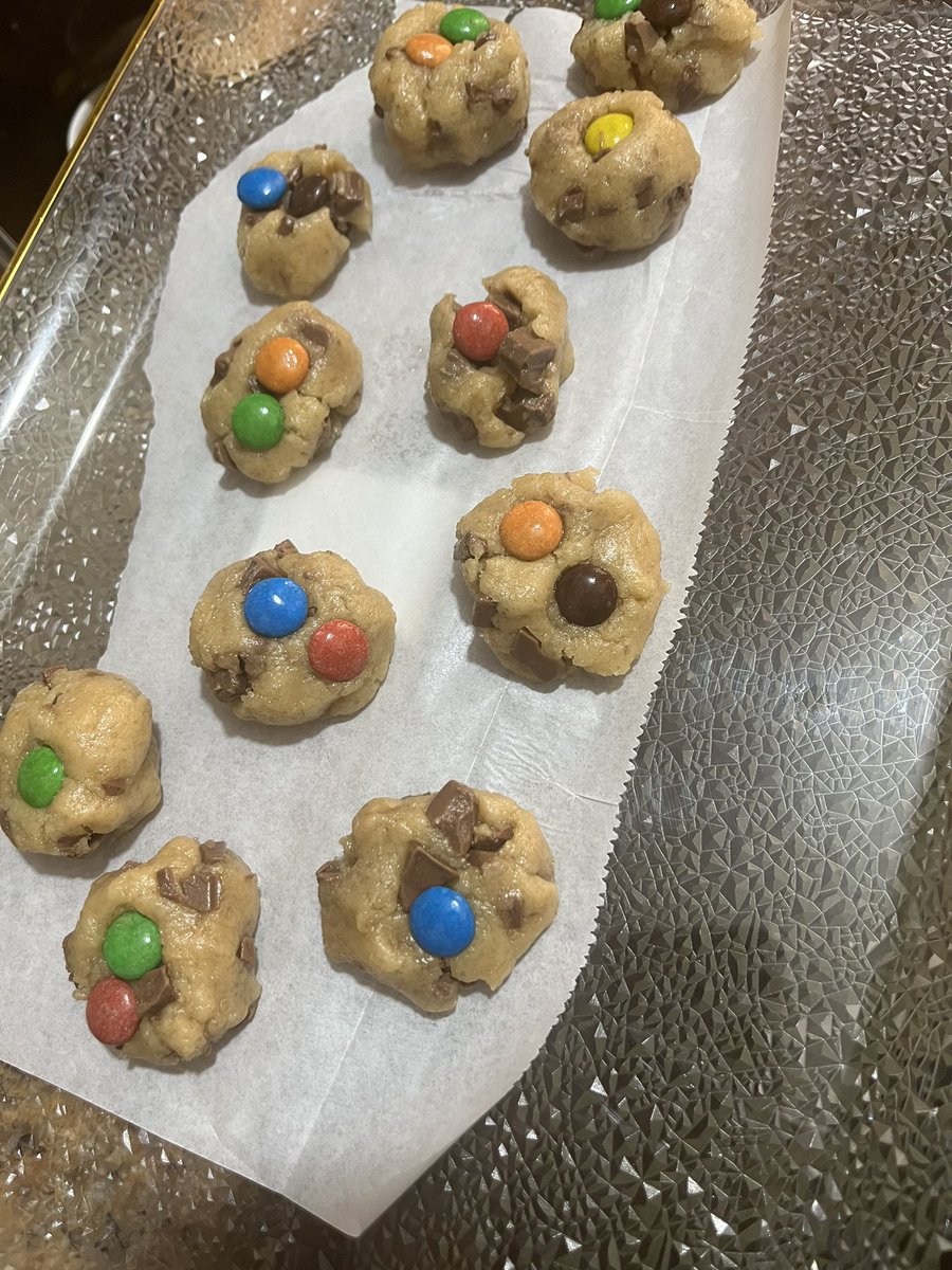 Baking cookies with my student for her friends!!!