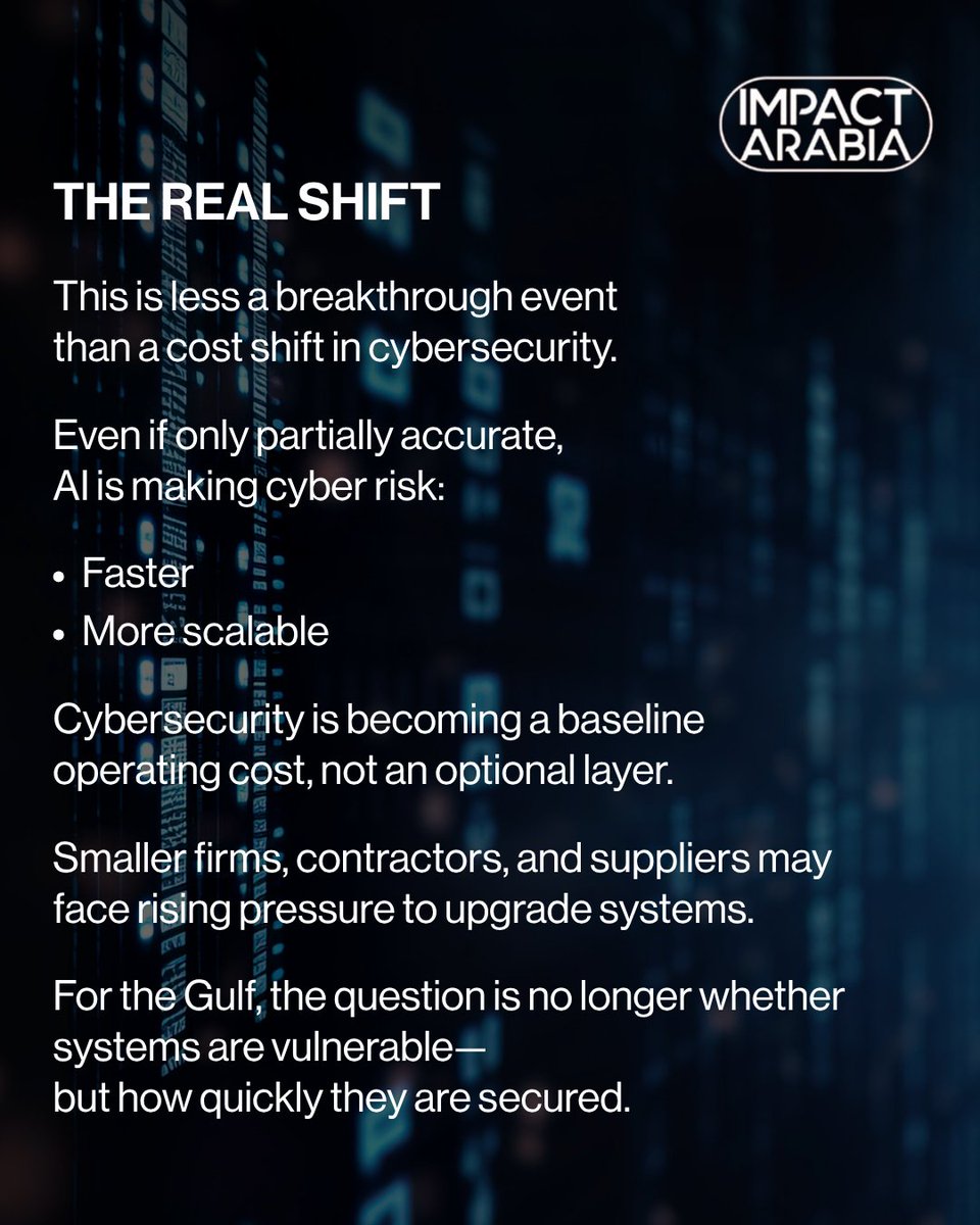 impactarabia's tweet image. If Mythos Becomes the Ultimate Hacker

#mythos #claudemythos #cybersecurity #artificialintelligence #aithreats #digitalrisk #cyberwarfare #techgeopolitics #futureofai #datasecurity #gulfeconomy #impactarabia