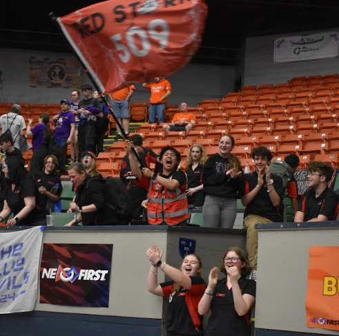 RedStorm509's tweet photo. Good morning! It is day three of NE DCMP and Red Storm is ready to go! We ended qualifying in 31st place. DCMP has had many highlights which include Leslie’s Youth Leadership interview, the Technonuts nuttiest team award (Thank you!), and lots of card trading! https://t.co/YND5urs4I4