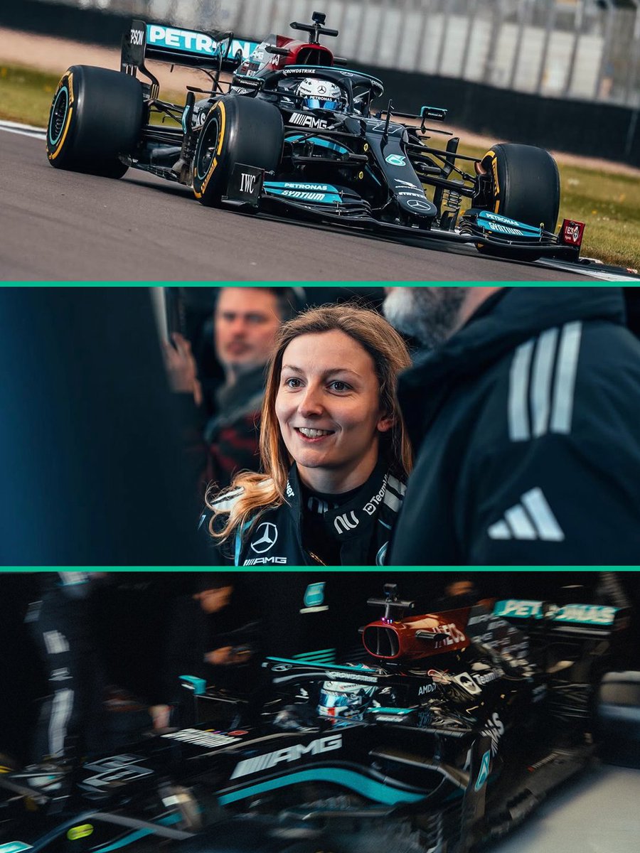 wearetherace's tweet photo. F1 Academy champion Doriane Pin has made her F1 test debut, becoming the first woman ever to drive a Mercedes F1 car 👏

📷 @MercedesAMGF1 https://t.co/6tbvpvhmb7