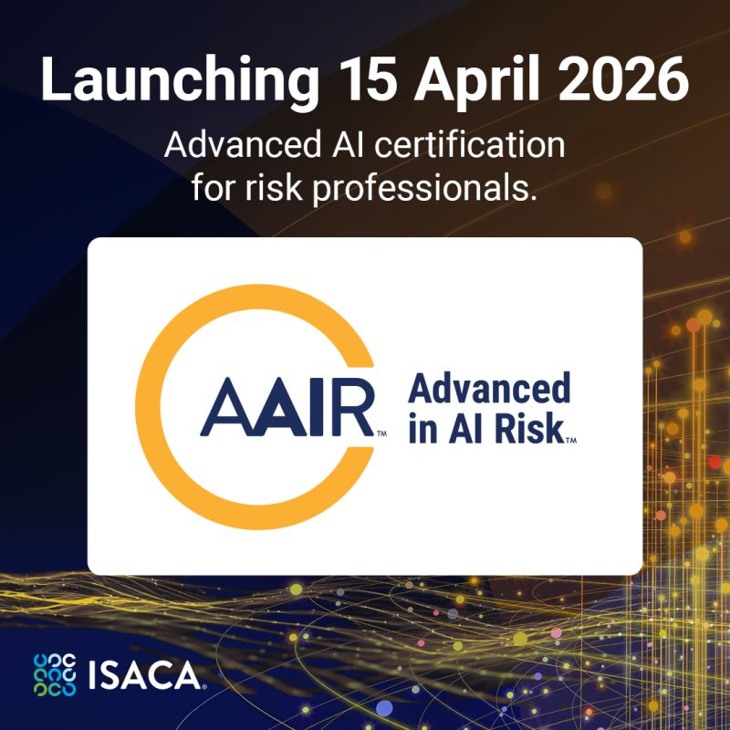 shokoaraki's tweet photo. @__kokumoto @J4cx0L そういえば、4月15日に #AAIR™(ISACA Advanced in AI Risk™)はリリースされたそうで、試験申込・Exam Prepも発売されています
https://t.co/2y7OqKC4uI https://t.co/WdciNd9PeP