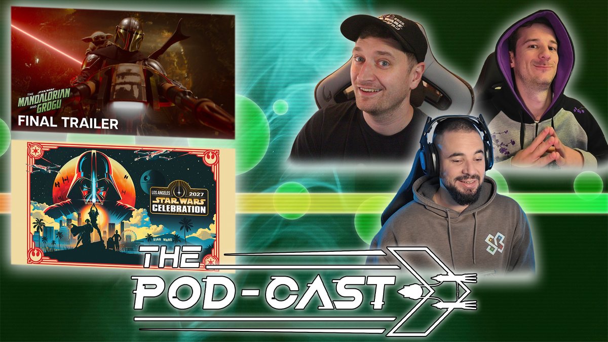 Parallel_SW's tweet photo. Back at it again with Episode 8 of The Pod-Cast last night. We discuss Star Wars Celebration 2027 and The Mandalorian &amp; Grogu!

You can catch the latest episode on both YouTube and Spotify!

🔴 https://t.co/TktLouDDxu
🟢 https://t.co/lrsSSWCAds https://t.co/fdaU7CByS3