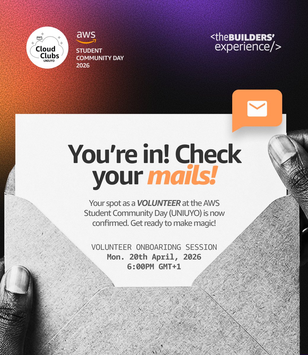 AWS STUDENT BUILDER GROUP (UNIUYO) tweet media