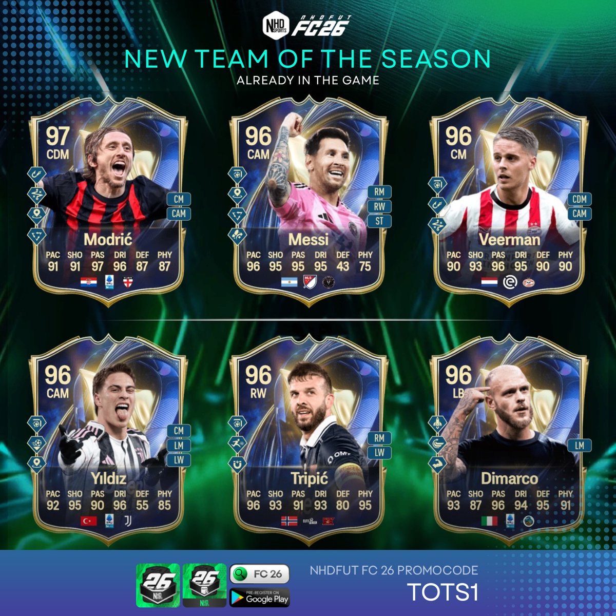nhdfut's tweet photo. 🎉 TEAM OF THE SEASON week 1 already in NHDFUT #FC26 now! https://t.co/tlR0gPS8Yx