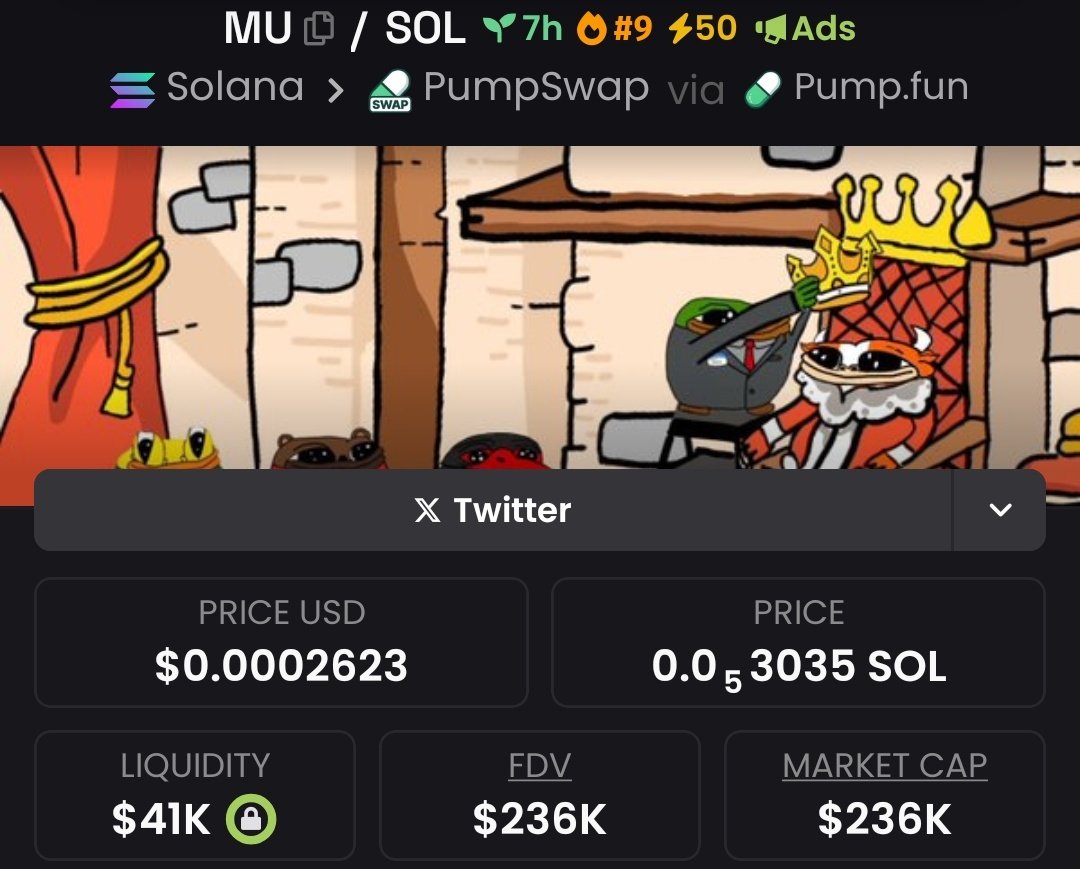 JMEMESIAH's tweet image. 6.94x profits made from my TG 💰💰🔥

$MU from $34k —&amp;gt;$236k Mcap 🔥🚀

Join the TG or keep missing 😏 

#Sol