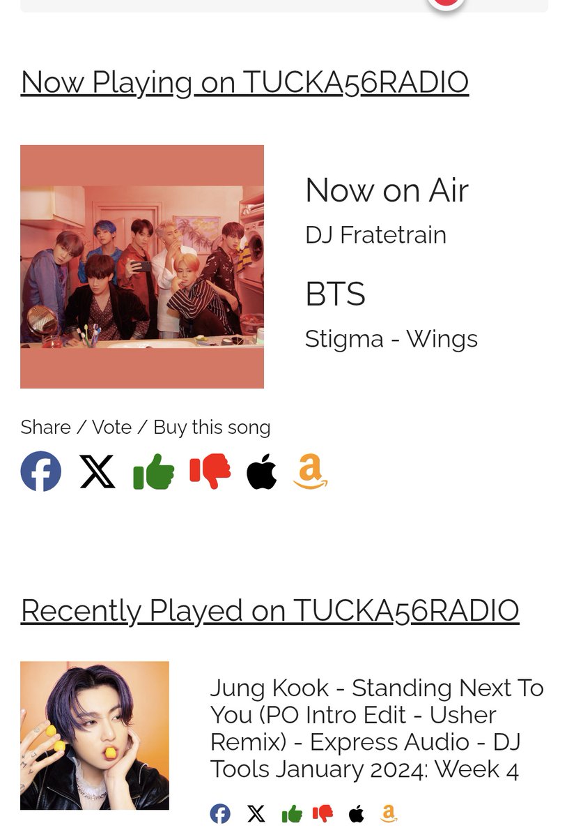 jon91guu97jkee's tweet image. I listened to #StandingNextToYou (PO Intro Edit - Usher Remix)  by Jung Kook
and  #Stigma by  #V on  #TUCKA56RADIO  #BTSSpotlights 
@RadioTucka56